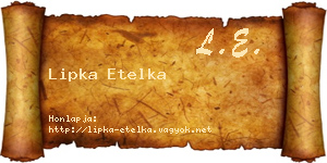 Lipka Etelka névjegykártya